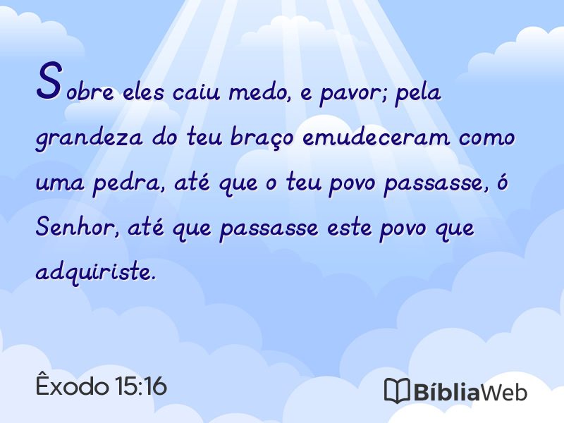 Êxodo 15:16 em imagem para compartilhar