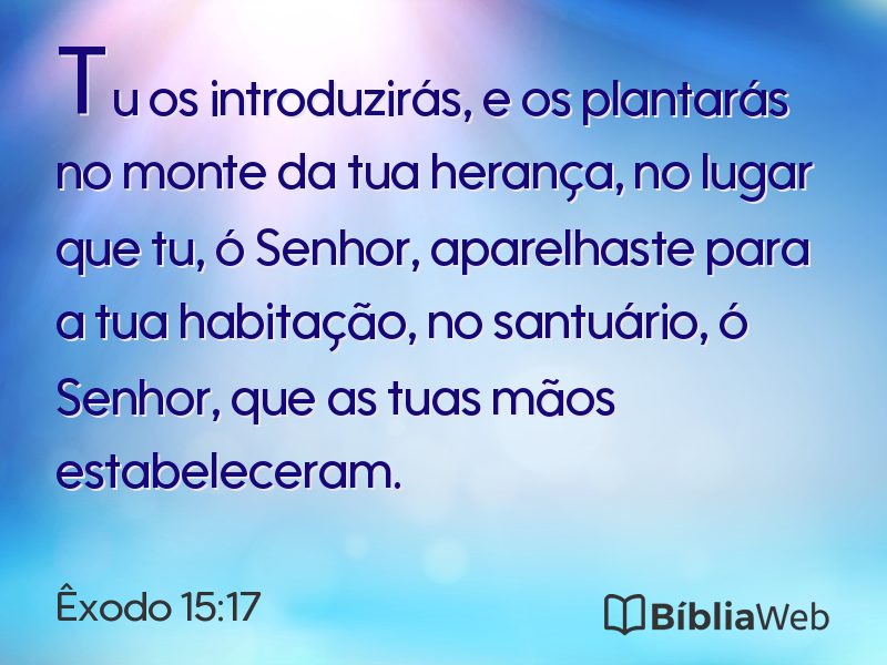 Êxodo 15:17 em imagem para compartilhar