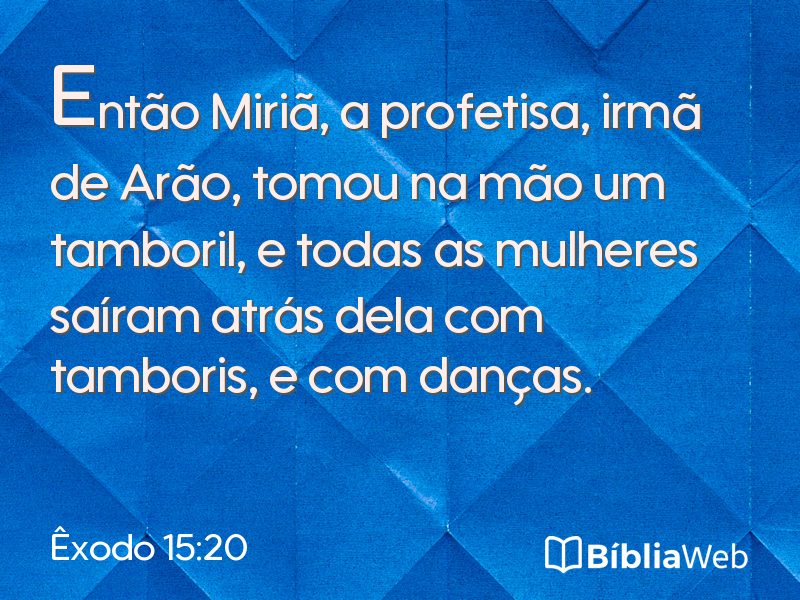Êxodo 15:20 em imagem para compartilhar
