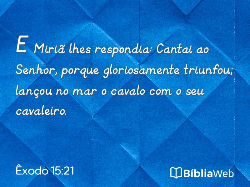 Êxodo 15:21 em imagem para compartilhar