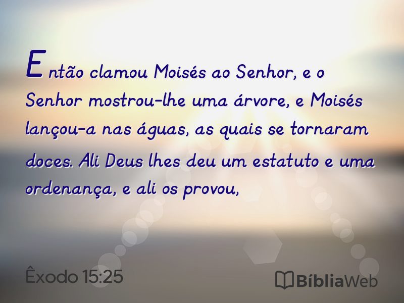 Êxodo 15:25 em imagem para compartilhar