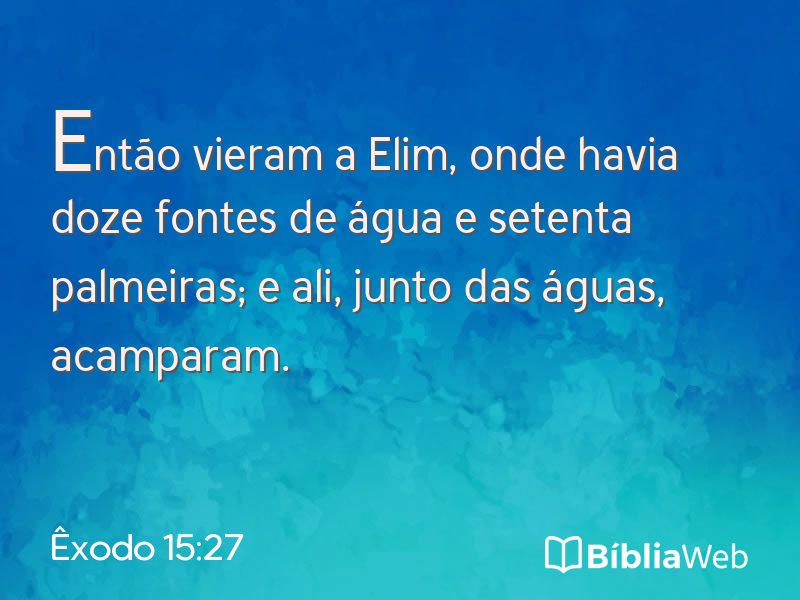 Êxodo 15:27 em imagem para compartilhar