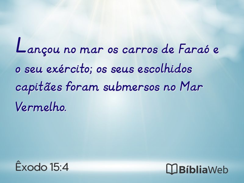 Êxodo 15:4 em imagem para compartilhar