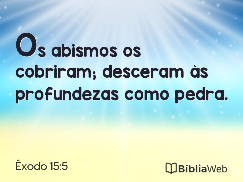 Êxodo 15:5 em imagem para compartilhar