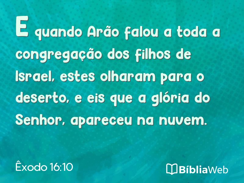 Êxodo 16:10 em imagem para compartilhar