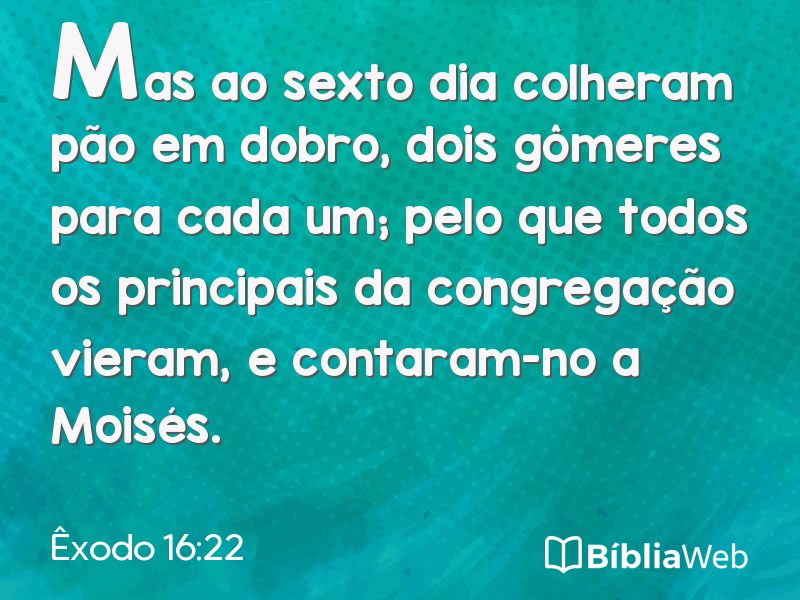 Êxodo 16:22 em imagem para compartilhar