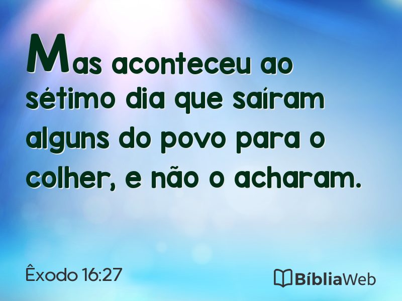 Êxodo 16:27 em imagem para compartilhar