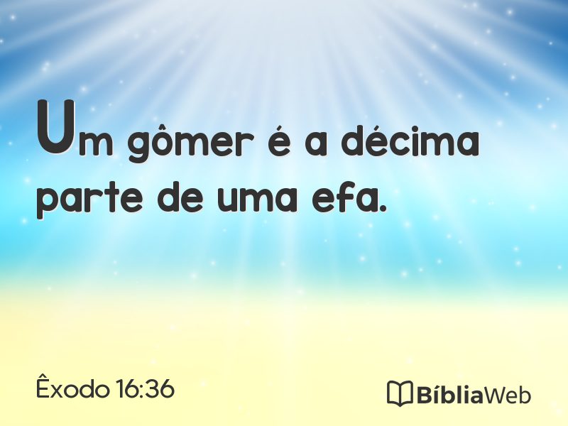 Êxodo 16:36 em imagem para compartilhar