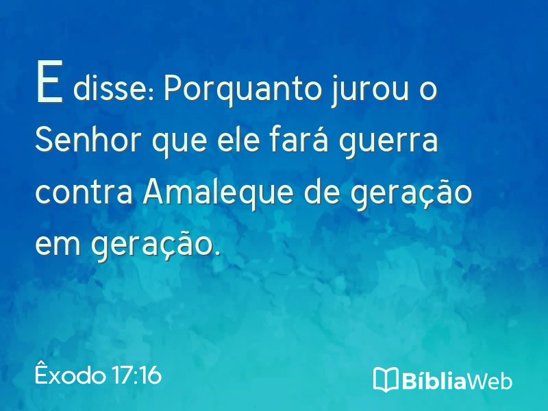 Êxodo 17:16 em imagem para compartilhar
