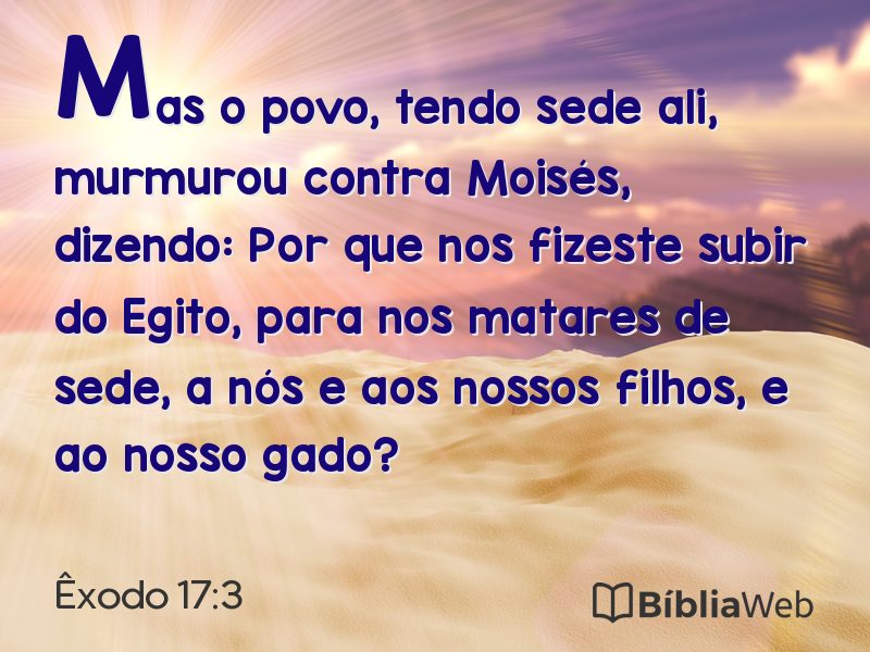 Êxodo 17:3 em imagem para compartilhar