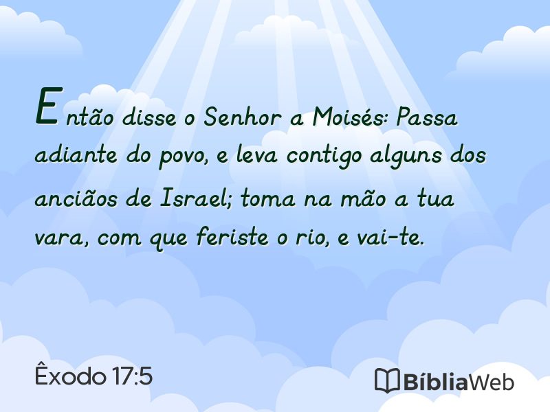 Êxodo 17:5 em imagem para compartilhar