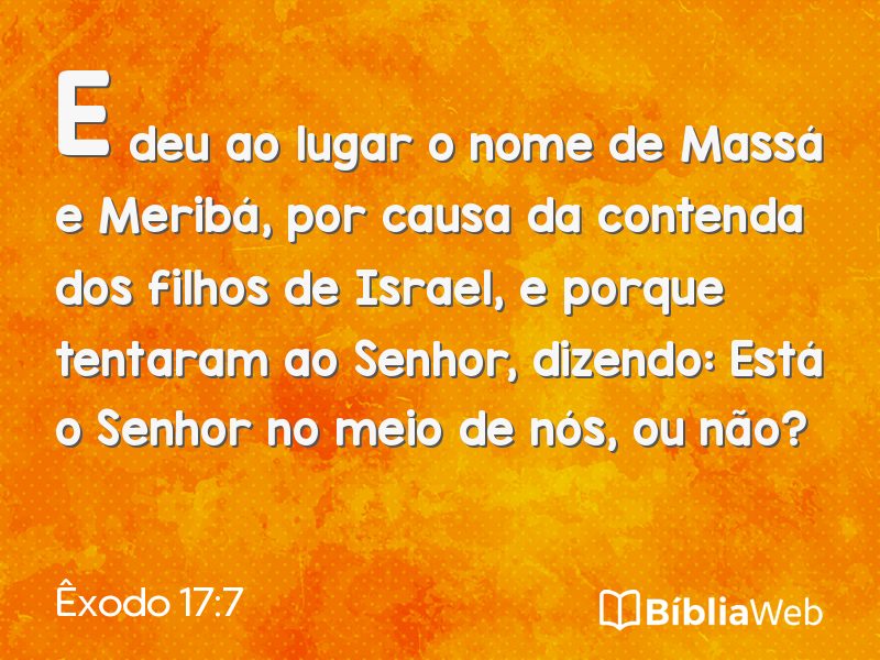 Êxodo 17:7 em imagem para compartilhar