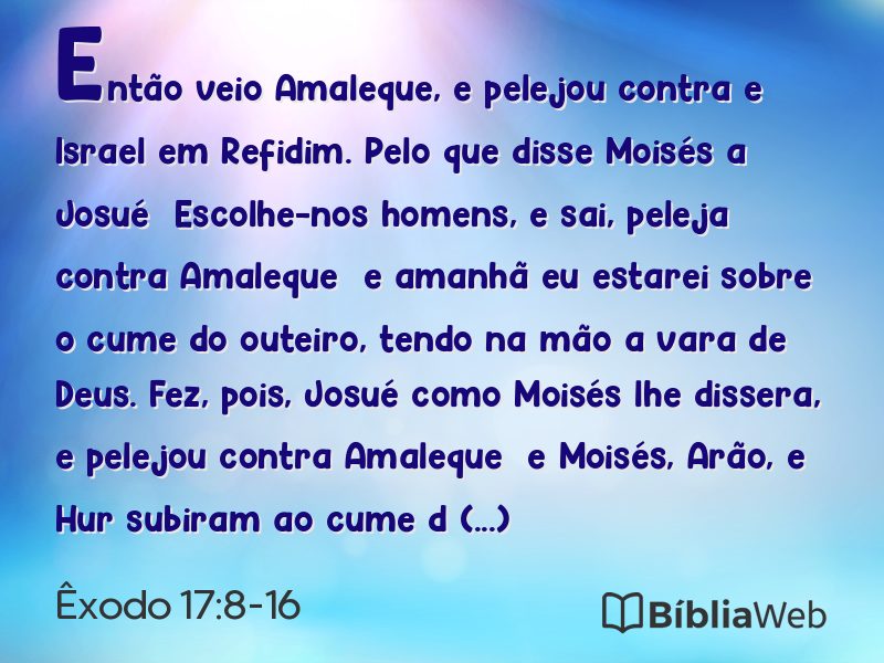 Êxodo 17:8-16 em imagem para compartilhar