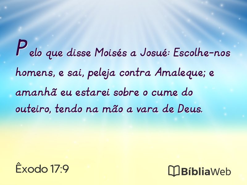 Êxodo 17:9 em imagem para compartilhar