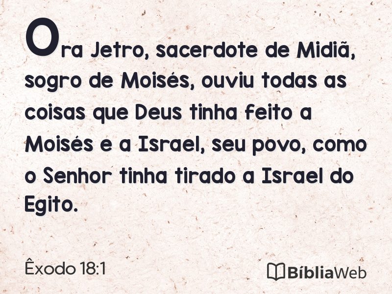 Êxodo 18:1 em imagem para compartilhar