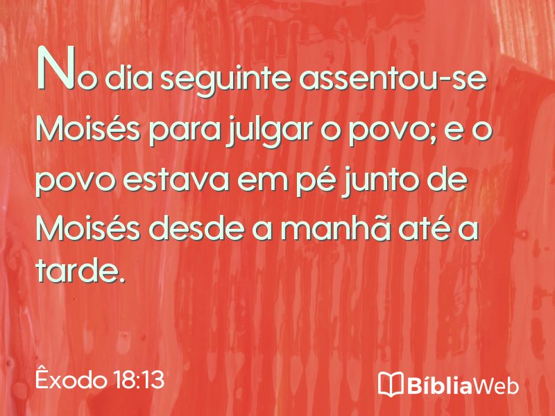 Êxodo 18:13 em imagem para compartilhar