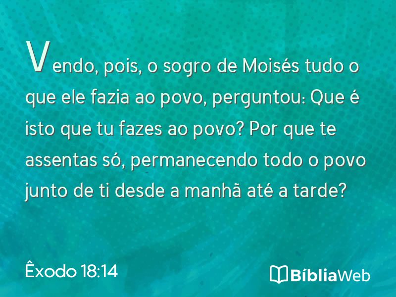 Êxodo 18:14 em imagem para compartilhar