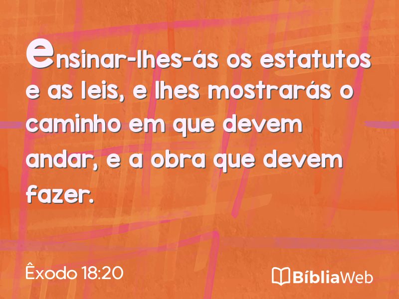 Êxodo 18:20 em imagem para compartilhar