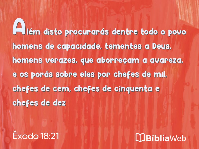 Êxodo 18:21 em imagem para compartilhar