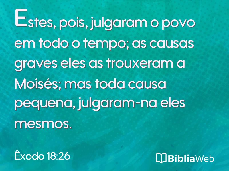 Êxodo 18:26 em imagem para compartilhar