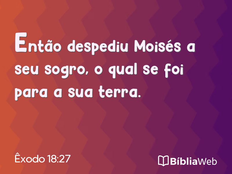 Êxodo 18:27 em imagem para compartilhar