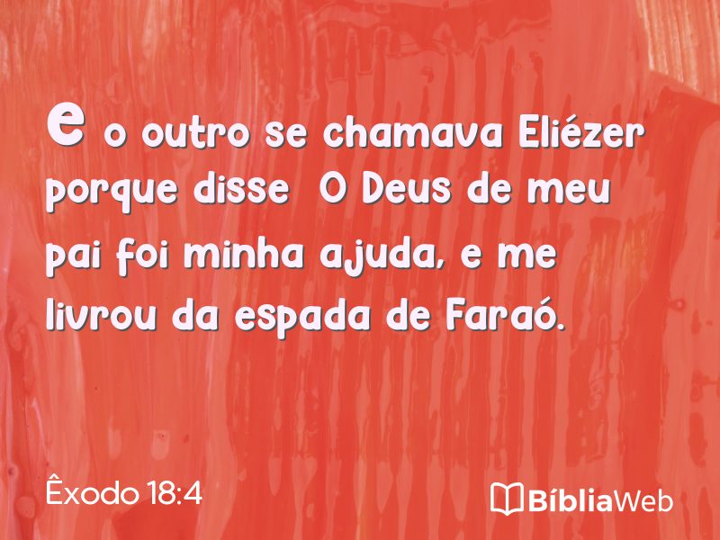 Êxodo 18:4 em imagem para compartilhar