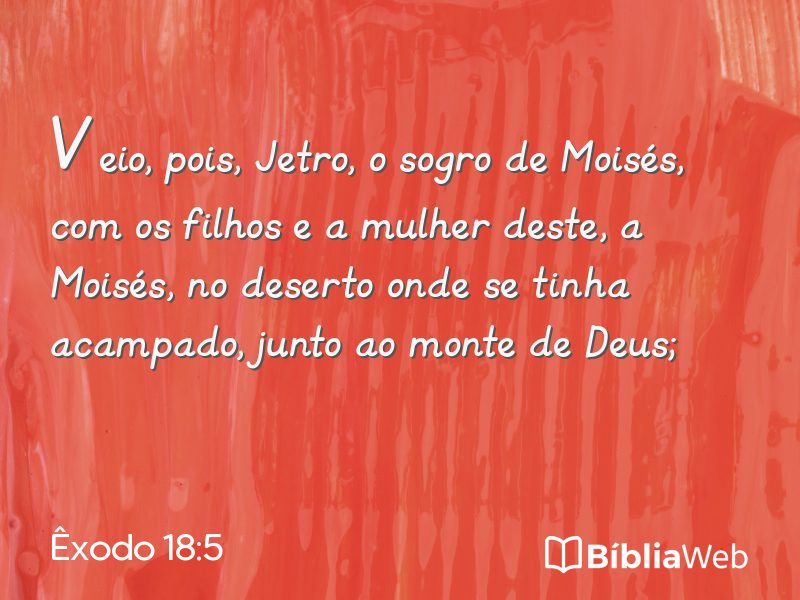Êxodo 18:5 em imagem para compartilhar