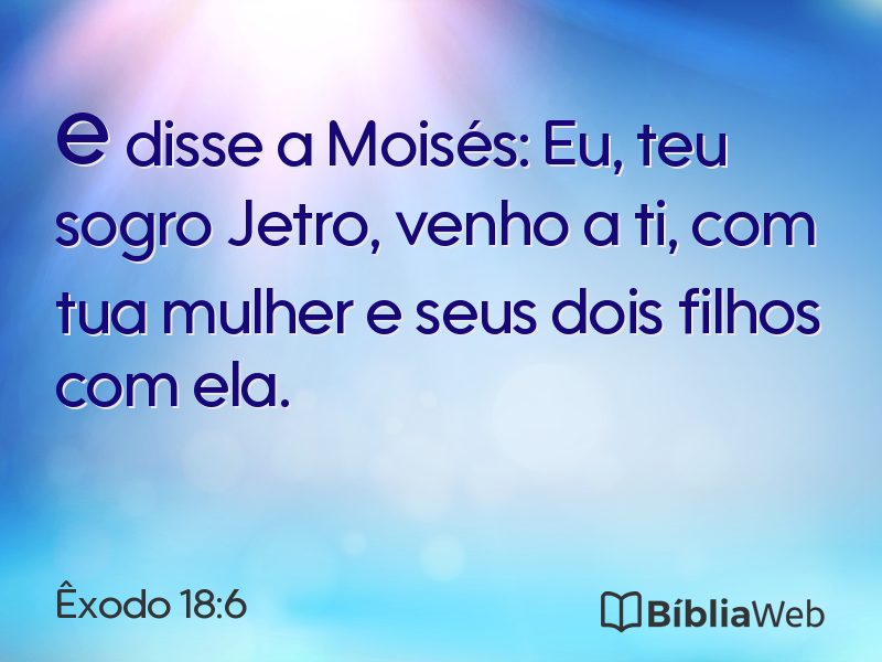 Êxodo 18:6 em imagem para compartilhar