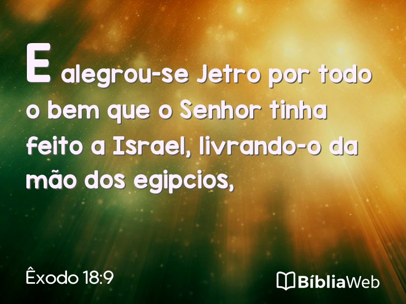 Êxodo 18:9 em imagem para compartilhar
