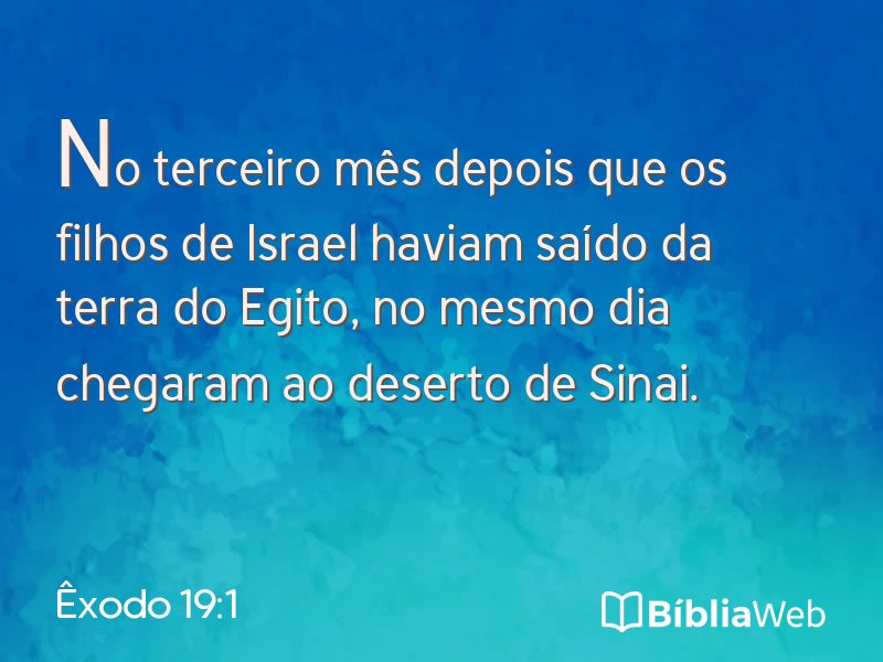 Êxodo 19:1 em imagem para compartilhar