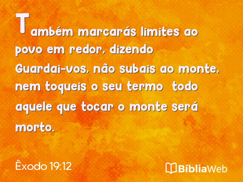 Êxodo 19:12 em imagem para compartilhar