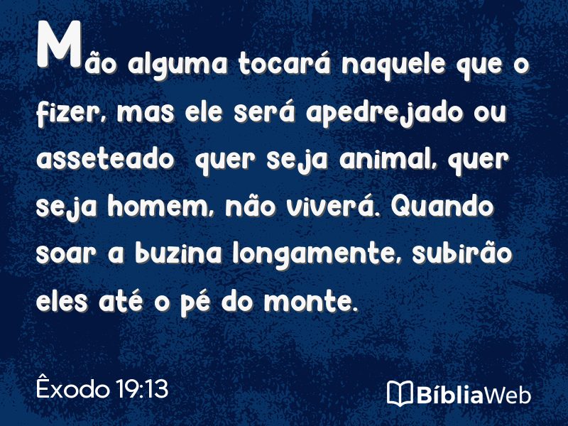 Êxodo 19:13 em imagem para compartilhar