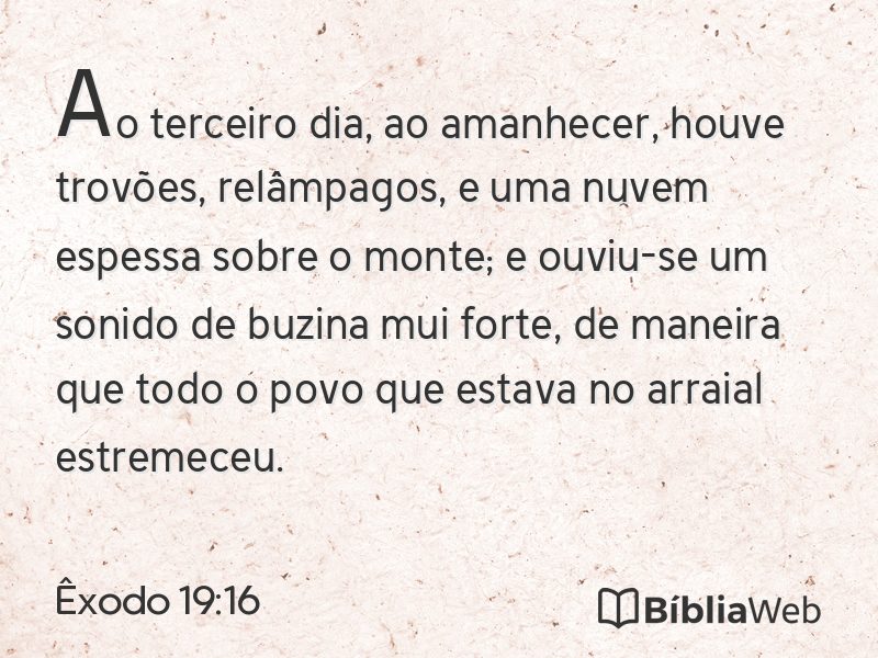 Êxodo 19:16 em imagem para compartilhar