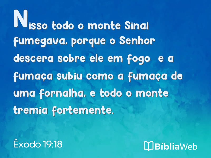 Êxodo 19:18 em imagem para compartilhar