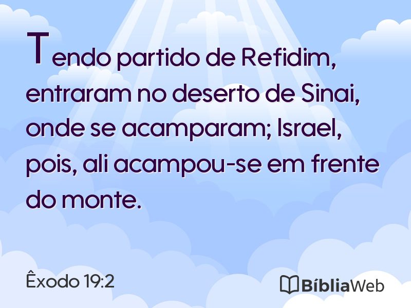 Êxodo 19:2 em imagem para compartilhar