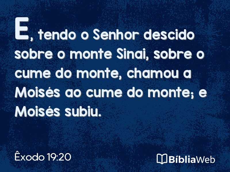 Êxodo 19:20 em imagem para compartilhar