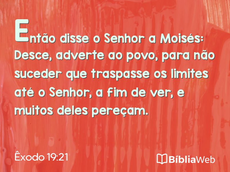 Êxodo 19:21 em imagem para compartilhar