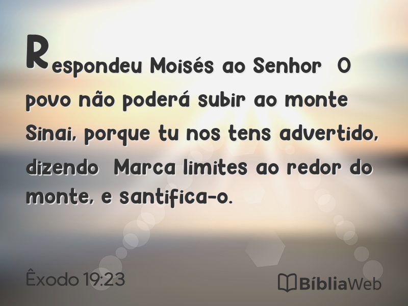 Êxodo 19:23 em imagem para compartilhar