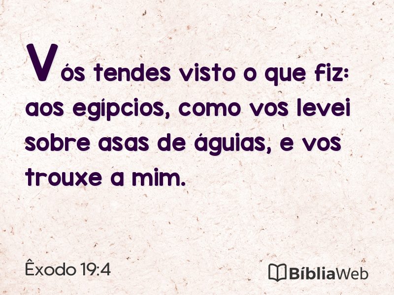Êxodo 19:4 em imagem para compartilhar