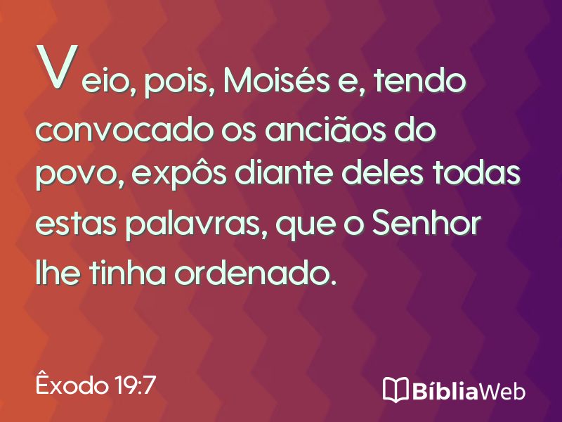 Êxodo 19:7 em imagem para compartilhar