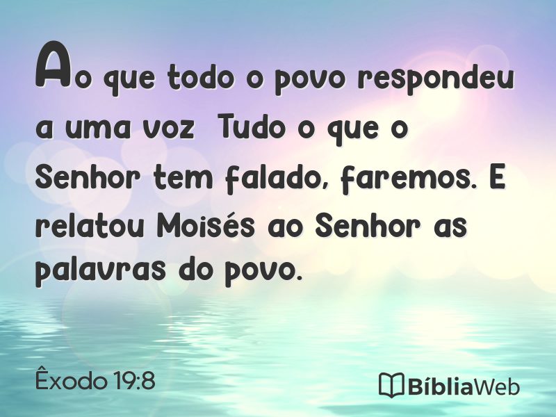 Êxodo 19:8 em imagem para compartilhar