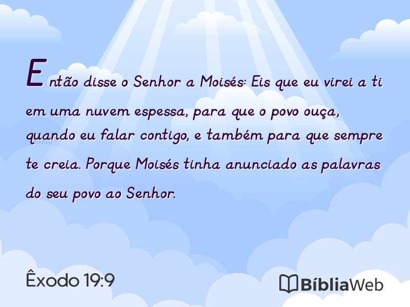 Êxodo 19:9 em imagem para compartilhar