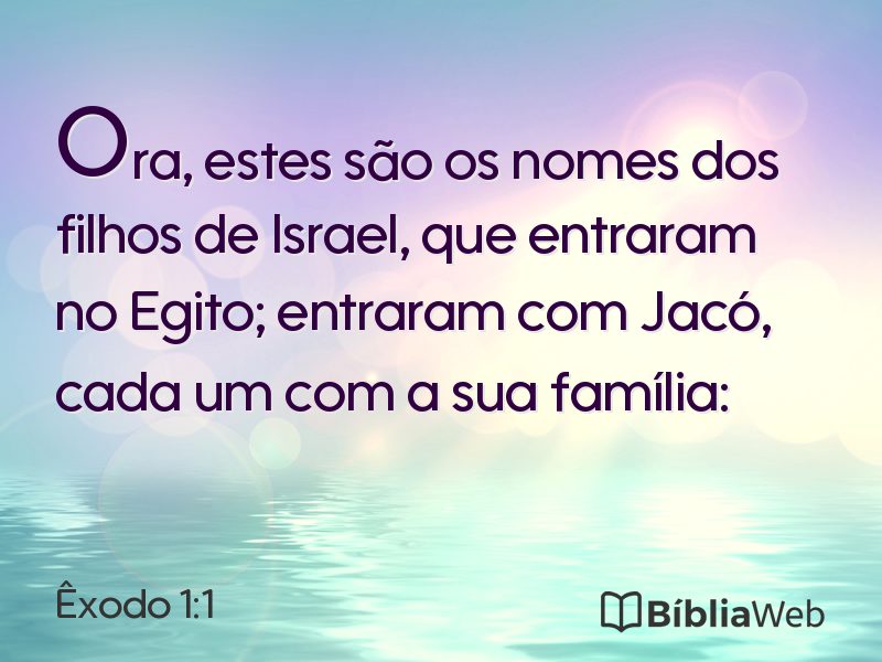 Êxodo 1:1 em imagem para compartilhar