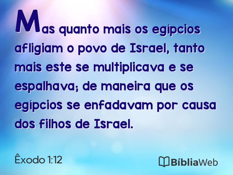Êxodo 1:12 em imagem para compartilhar