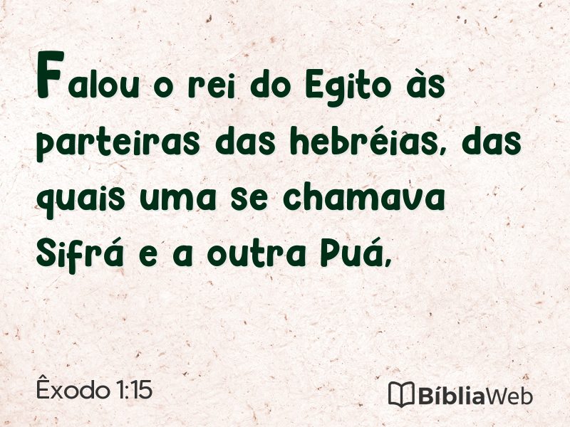 Êxodo 1:15 em imagem para compartilhar