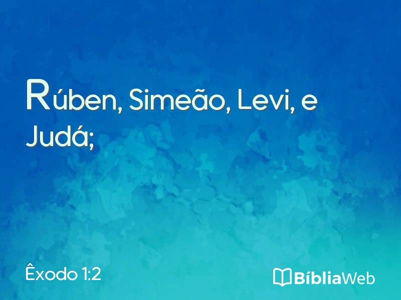 Êxodo 1:2 em imagem para compartilhar