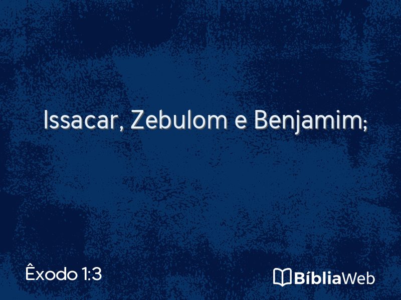 Êxodo 1:3 em imagem para compartilhar