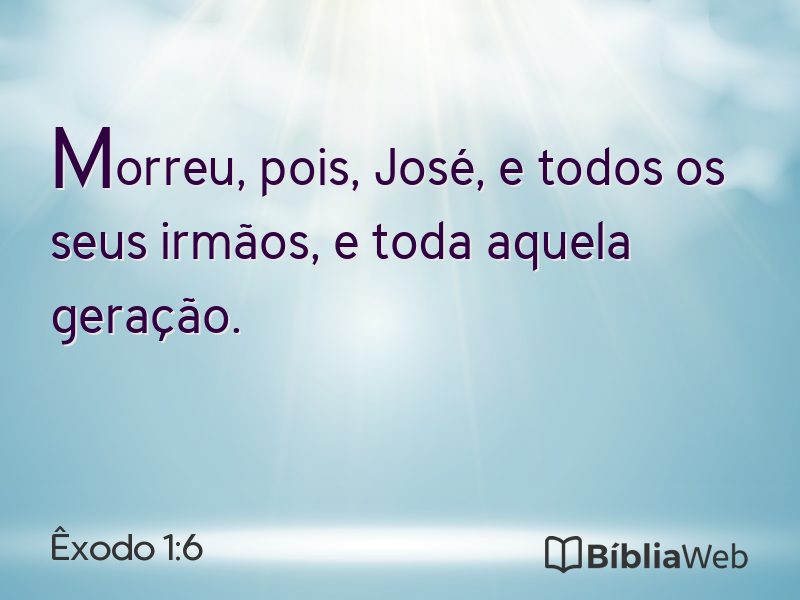Êxodo 1:6 em imagem para compartilhar