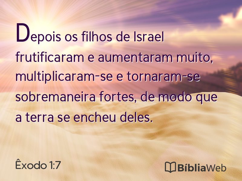 Êxodo 1:7 em imagem para compartilhar
