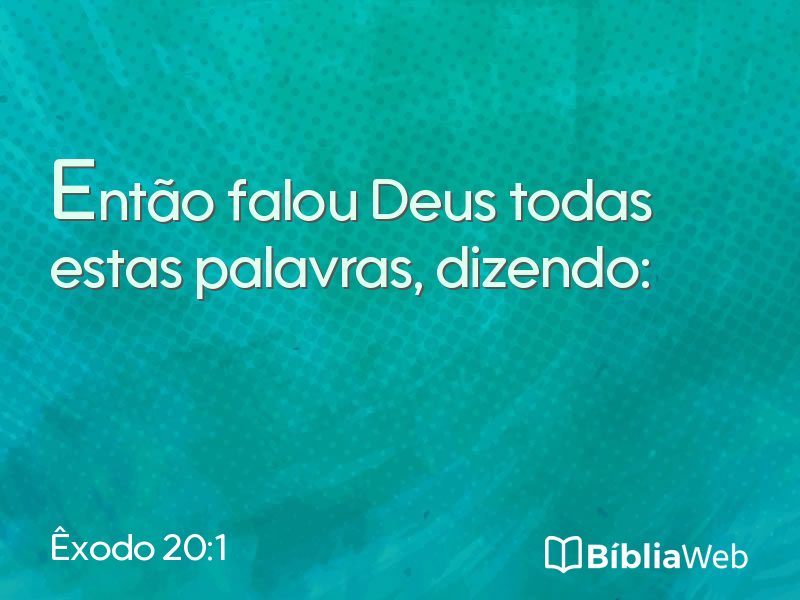 Êxodo 20:1 em imagem para compartilhar